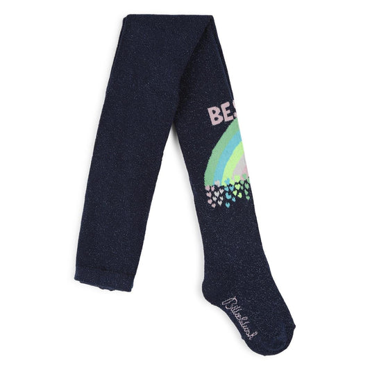 女童蓝色Logo连裤袜