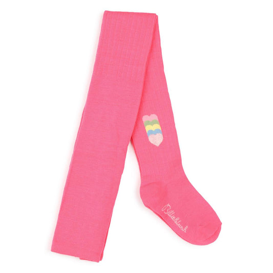 女童粉色Logo连裤袜