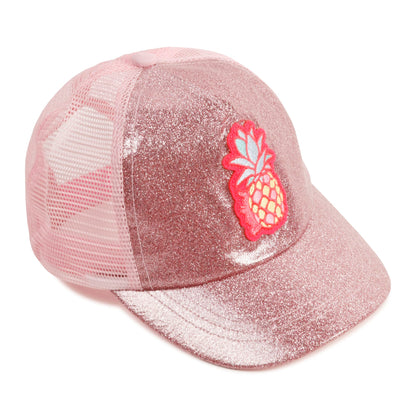 女童粉色闪光棒球帽