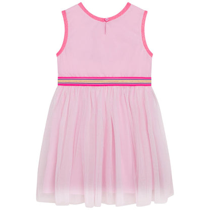 女童粉色连衣裙