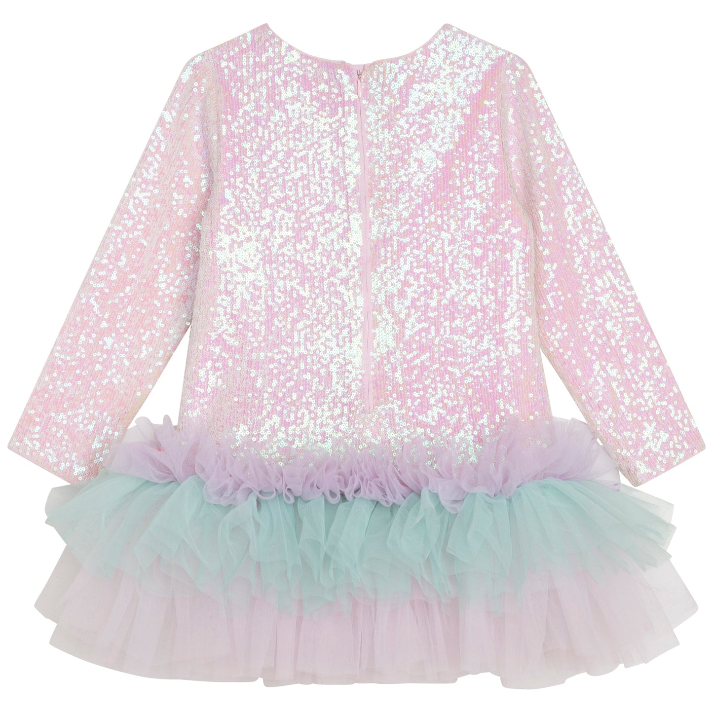 女童粉色闪光连衣裙