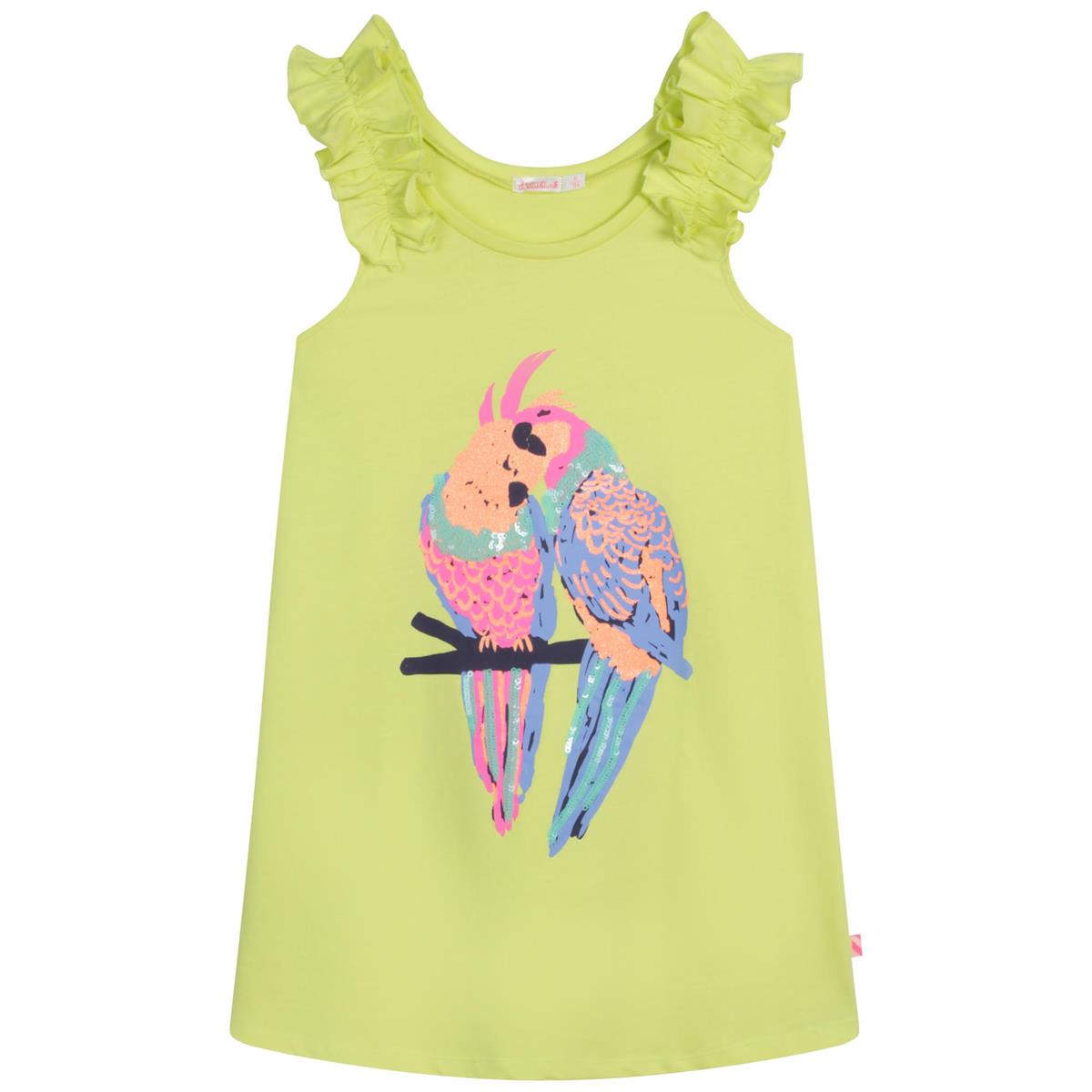 女童黄色印花连衣裙