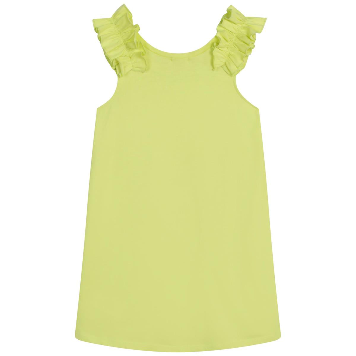 女童黄色印花连衣裙