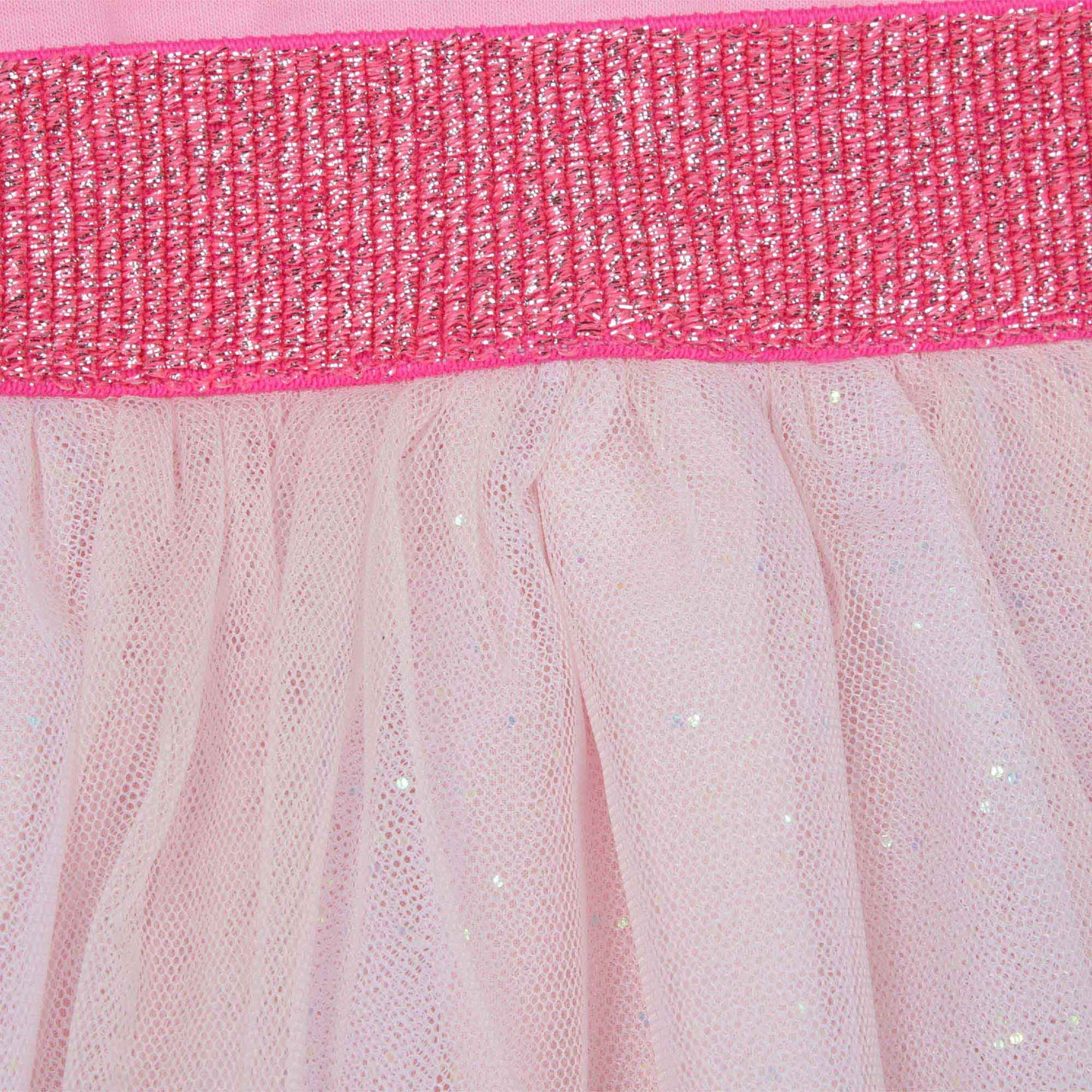 女童粉色闪光连衣裙