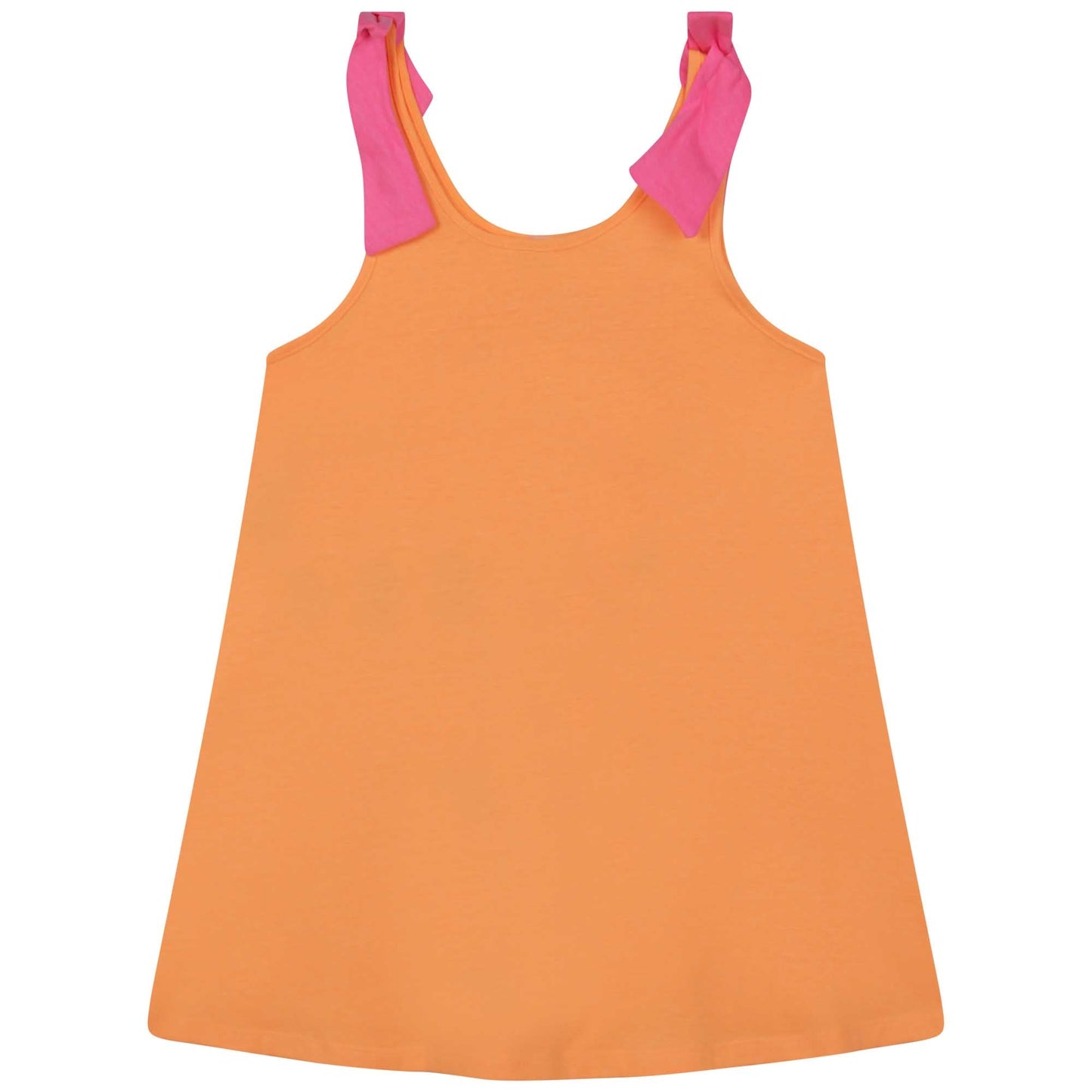 女童橙色印花连衣裙