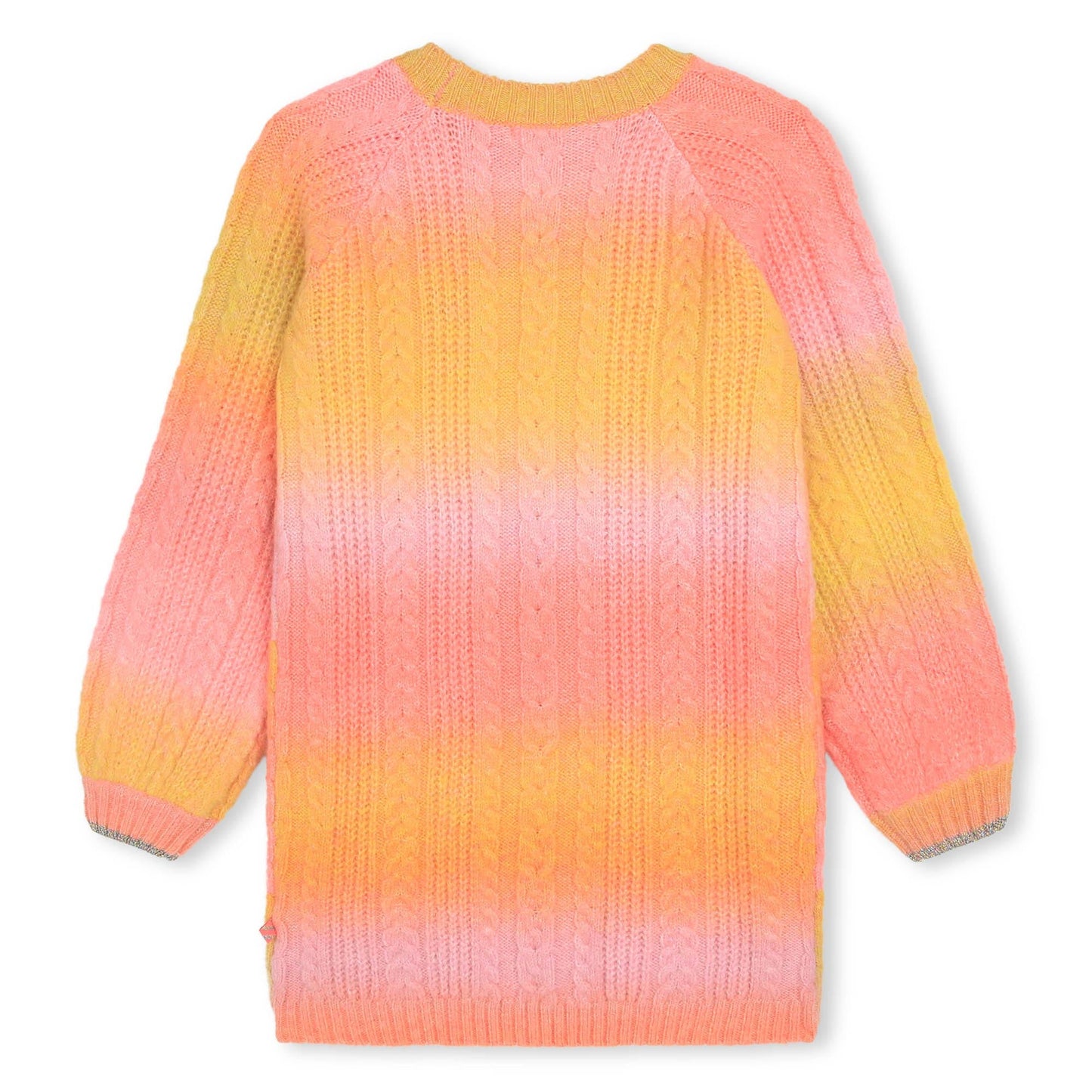 女童粉色针织连衣裙