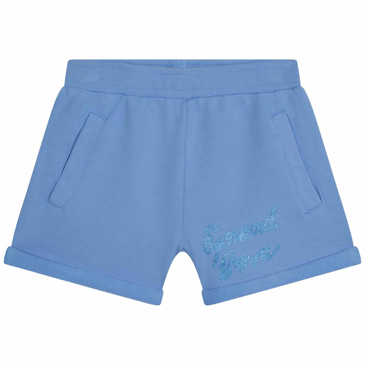 女童蓝色短裤