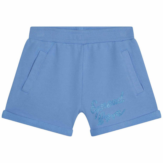 女童蓝色短裤