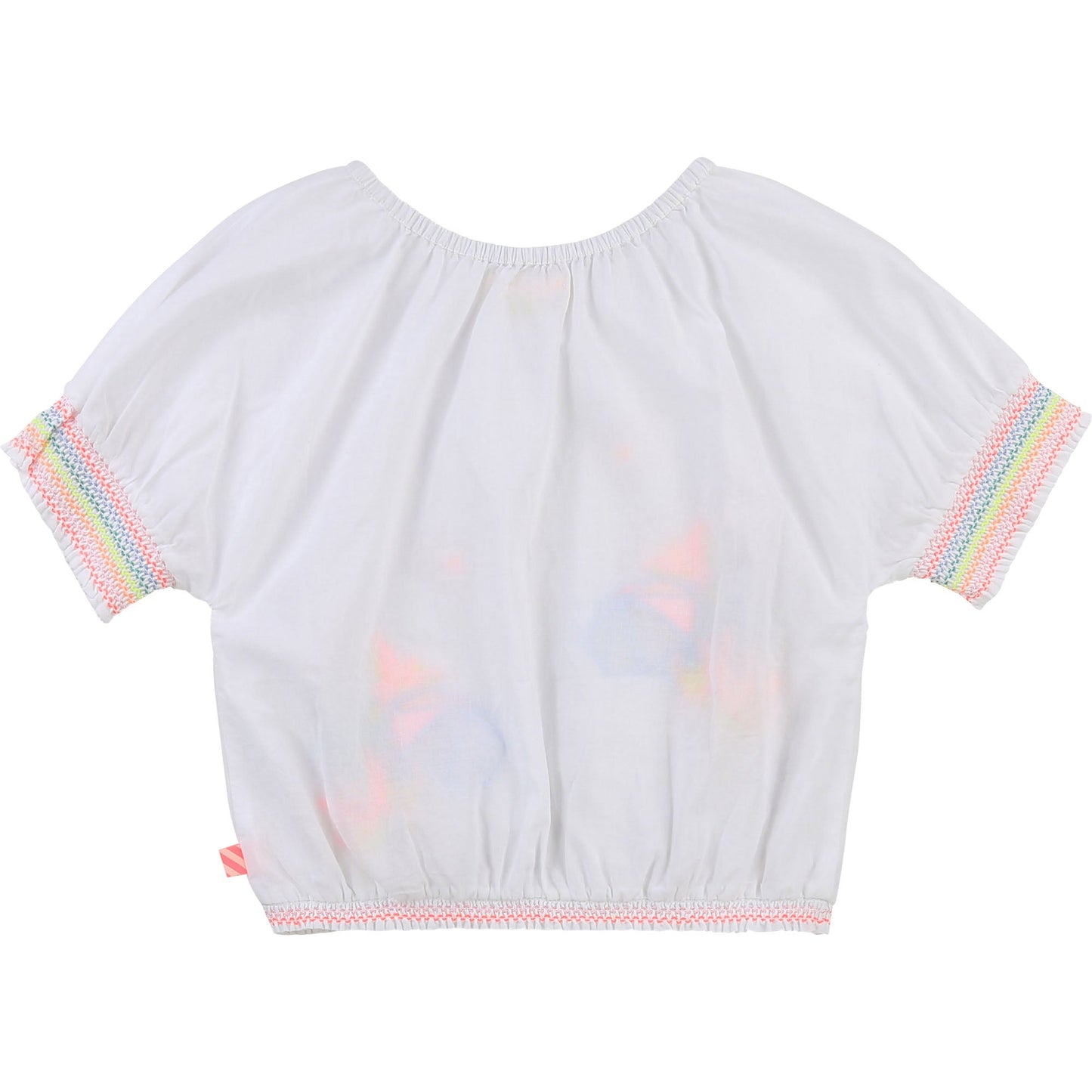 女童白色刺绣棉上衣