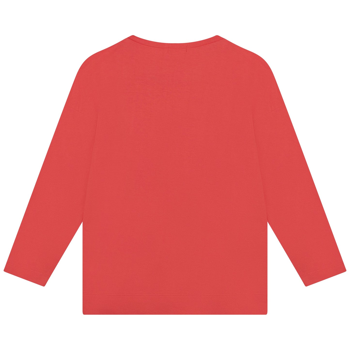 女童红色亮片棉T恤