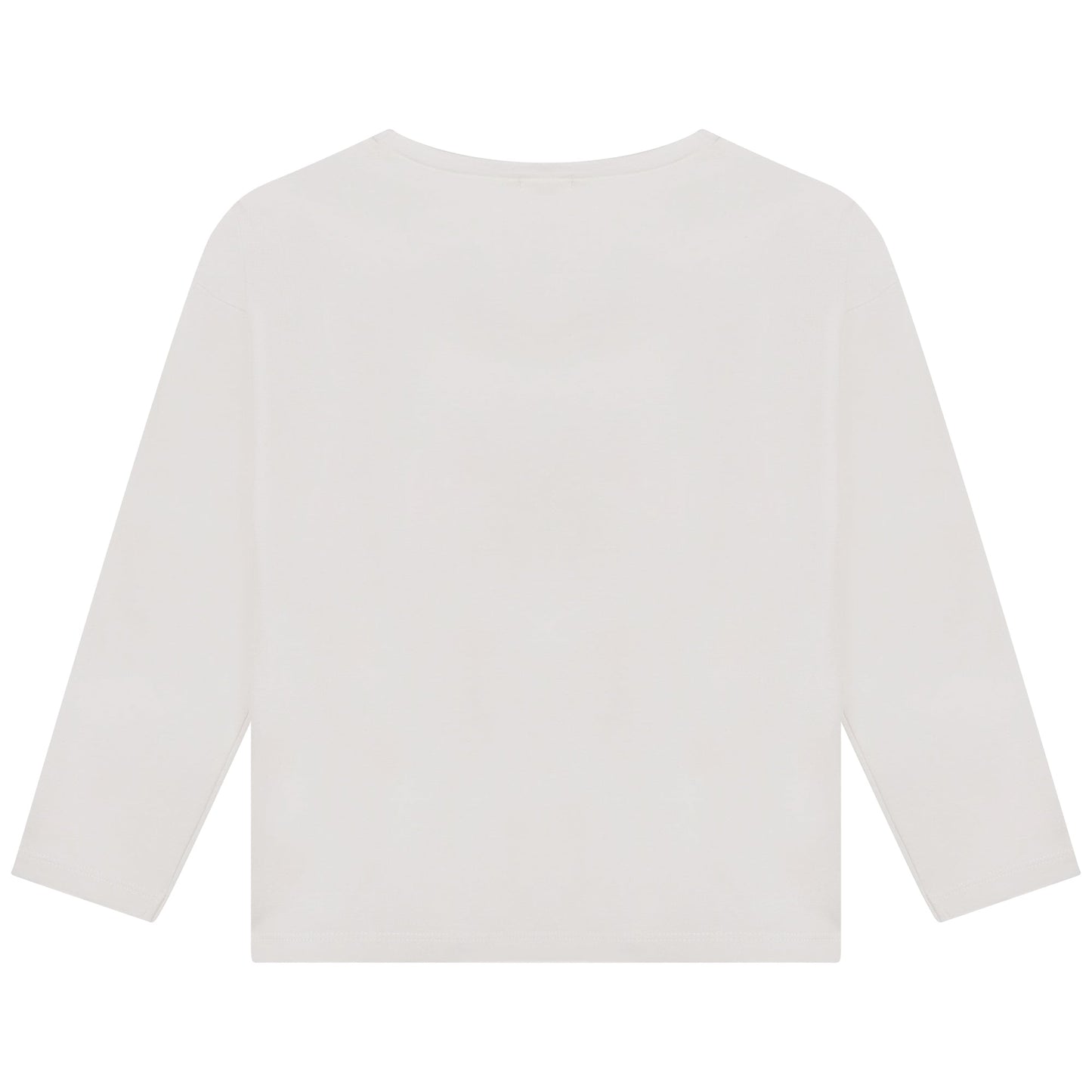 女童白色印花棉T恤