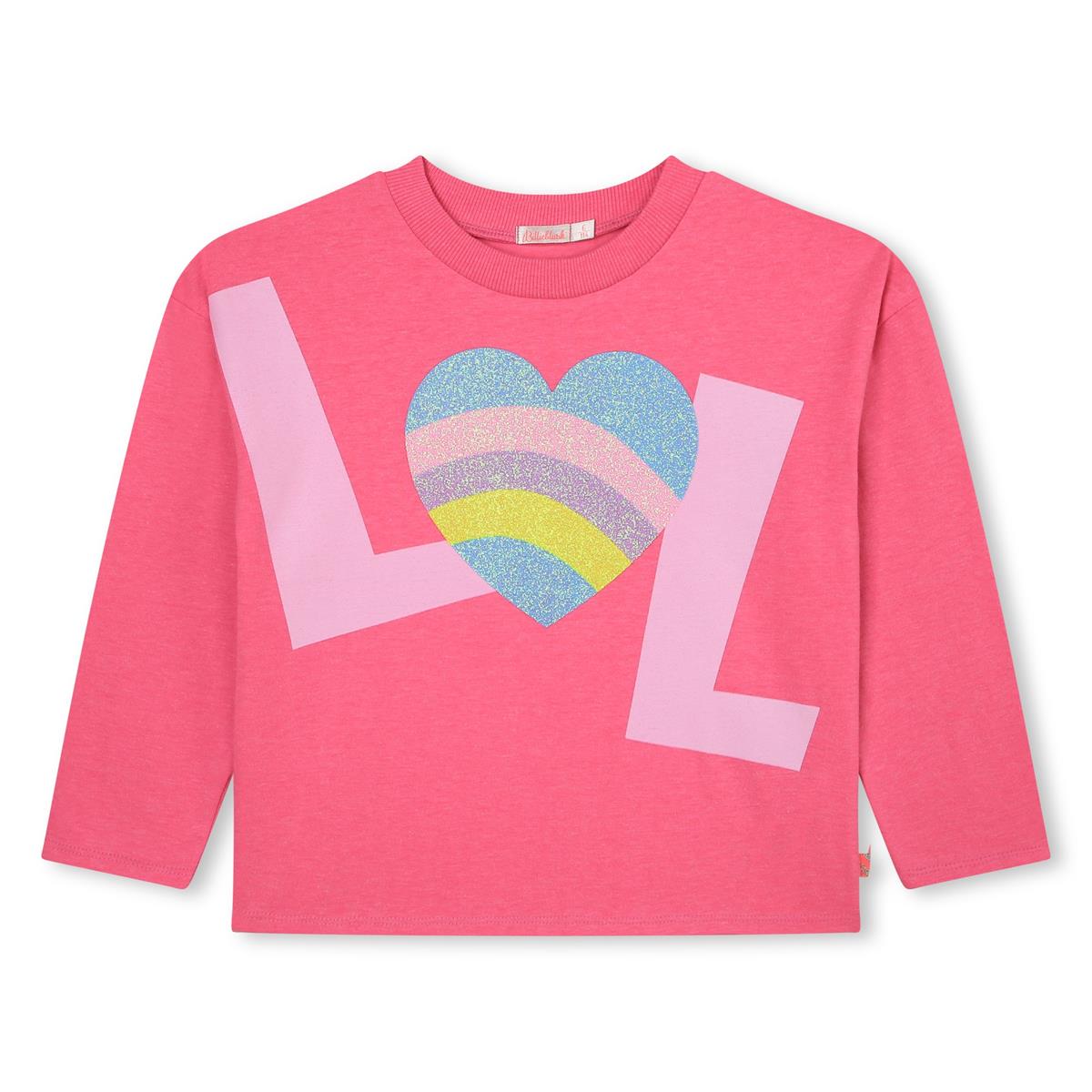 女童粉色印花T恤