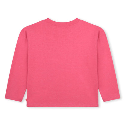 女童粉色印花T恤