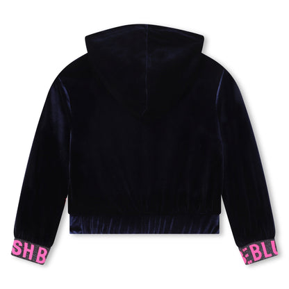 女童蓝色亮片棉卫衣