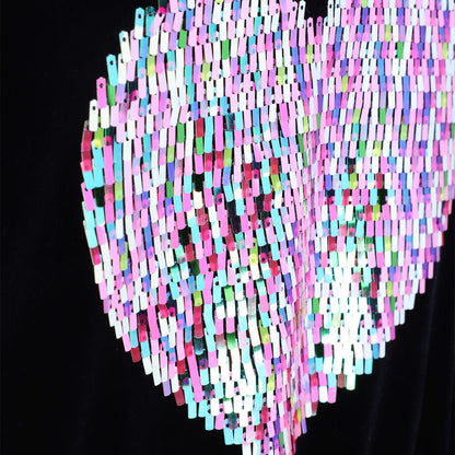 女童蓝色亮片棉卫衣