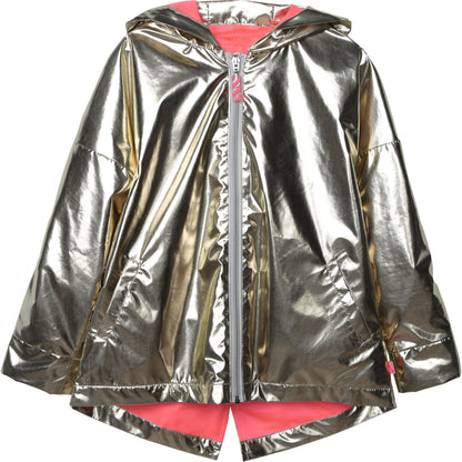 女童金属色外套