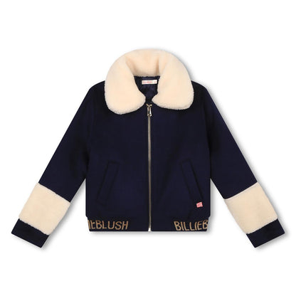 女童蓝色羊毛夹克