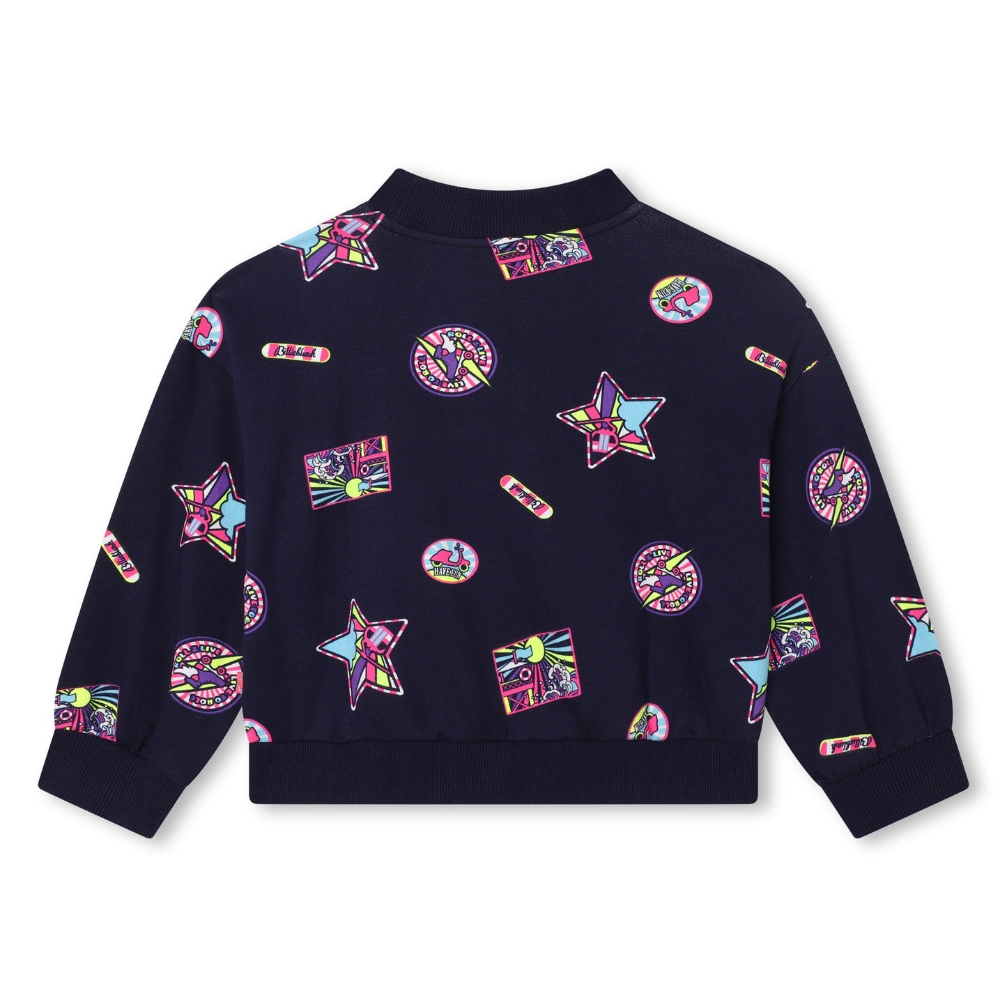 女童蓝色印花棉套装