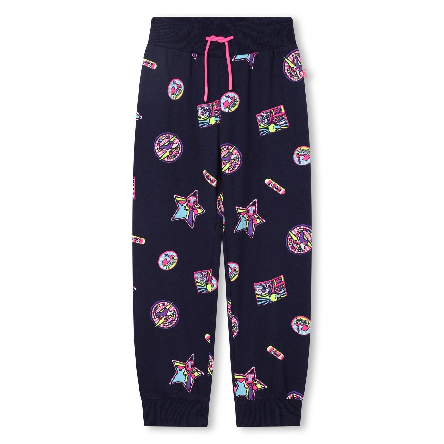 女童蓝色印花棉套装