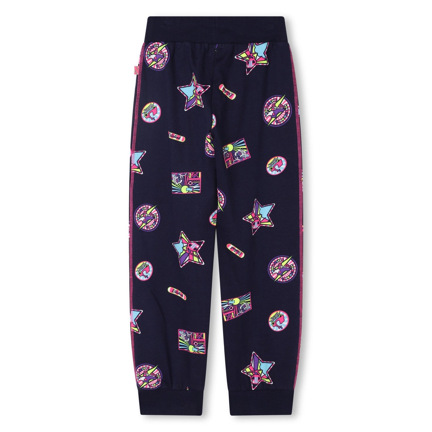 女童蓝色印花棉套装