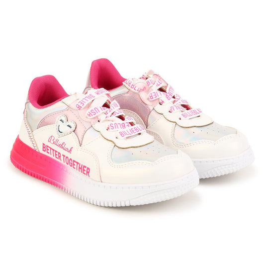 女童白色Logo运动鞋