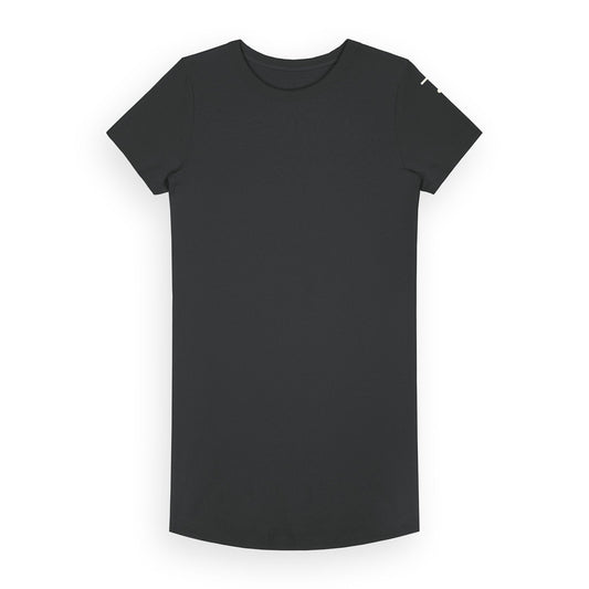 女童黑色棉连衣裙