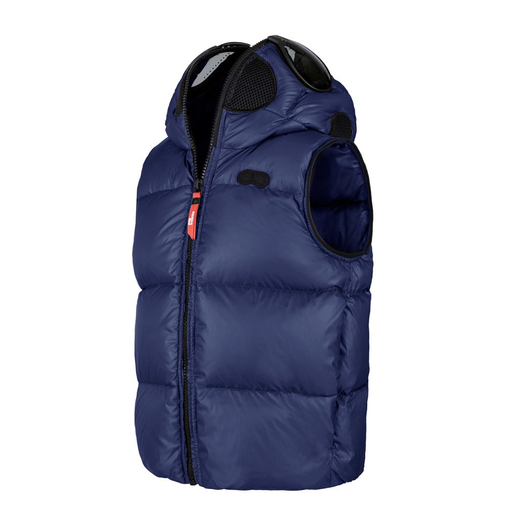 儿童海蓝色羽绒背心