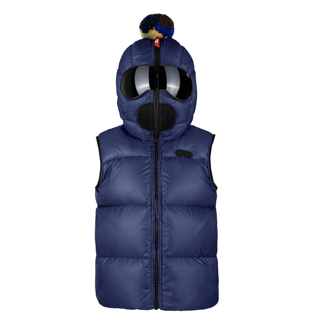 儿童海蓝色羽绒背心