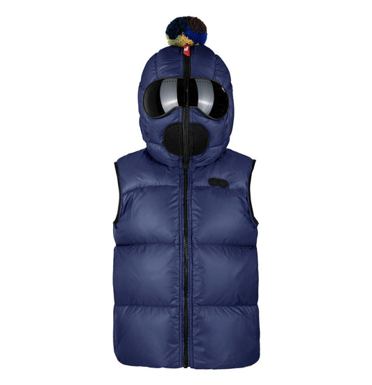 儿童海蓝色羽绒背心