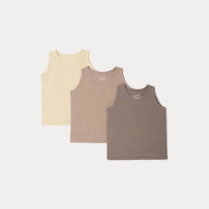 男童彩色棉背心套装(3件)