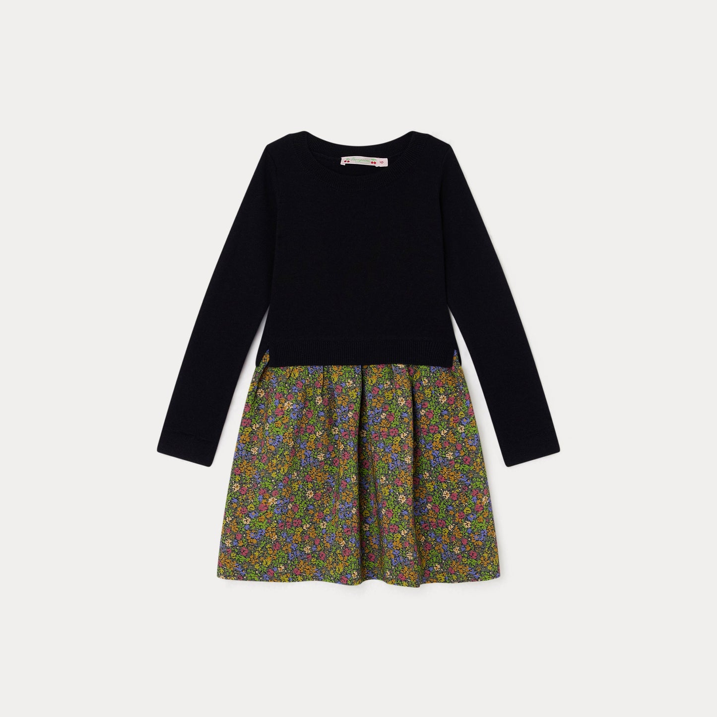 女童藏青色羊毛连衣裙