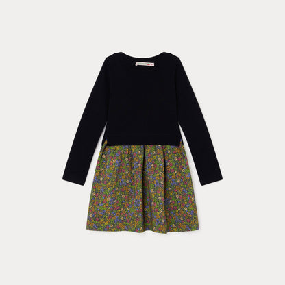 女童藏青色羊毛连衣裙