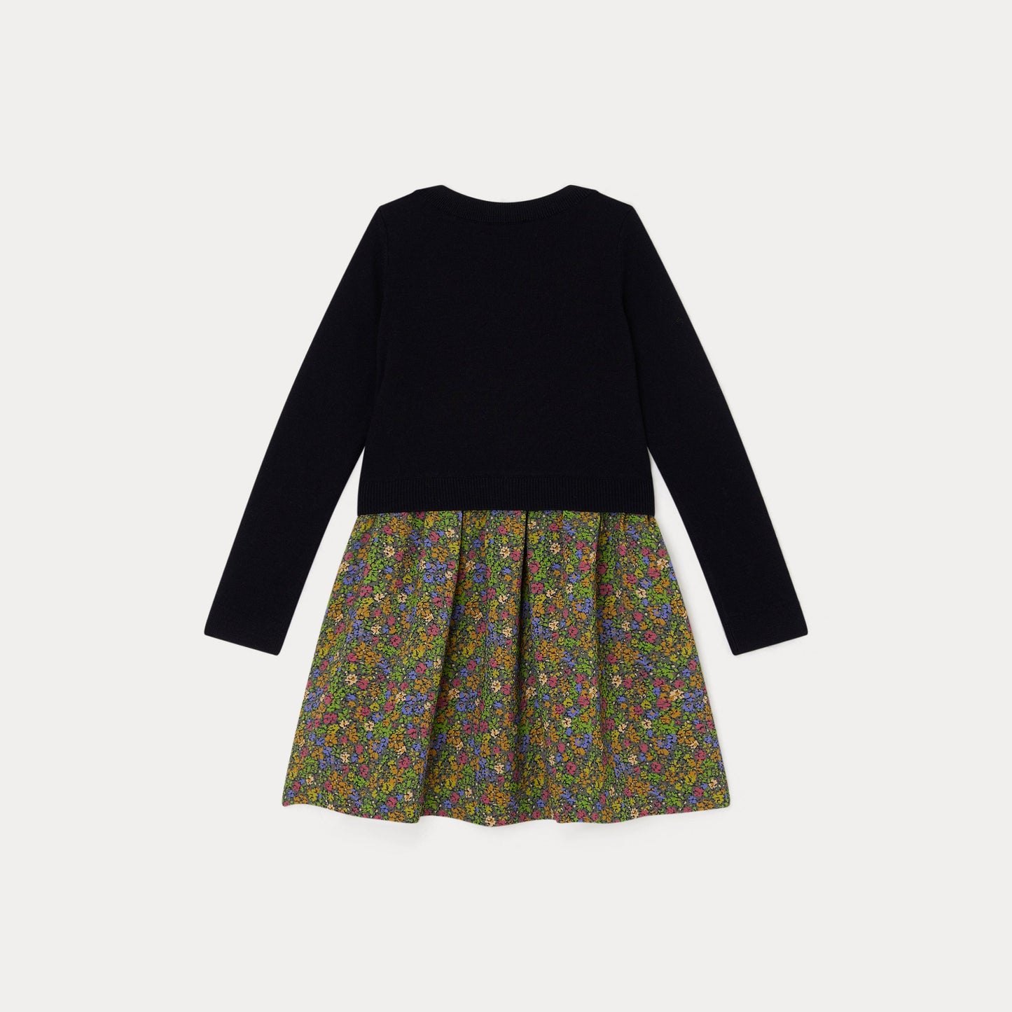 女童藏青色羊毛连衣裙