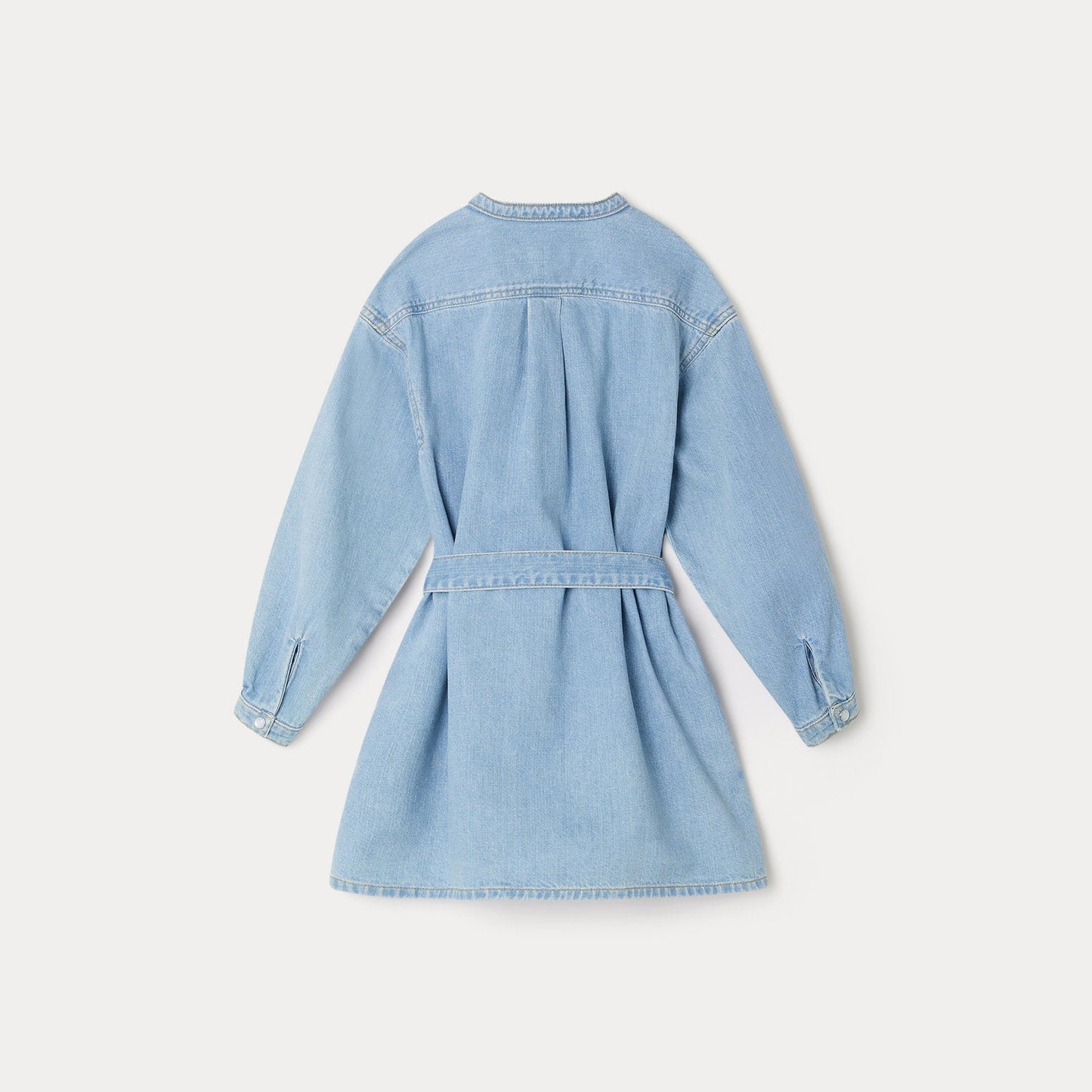 女童蓝色牛仔连衣裙