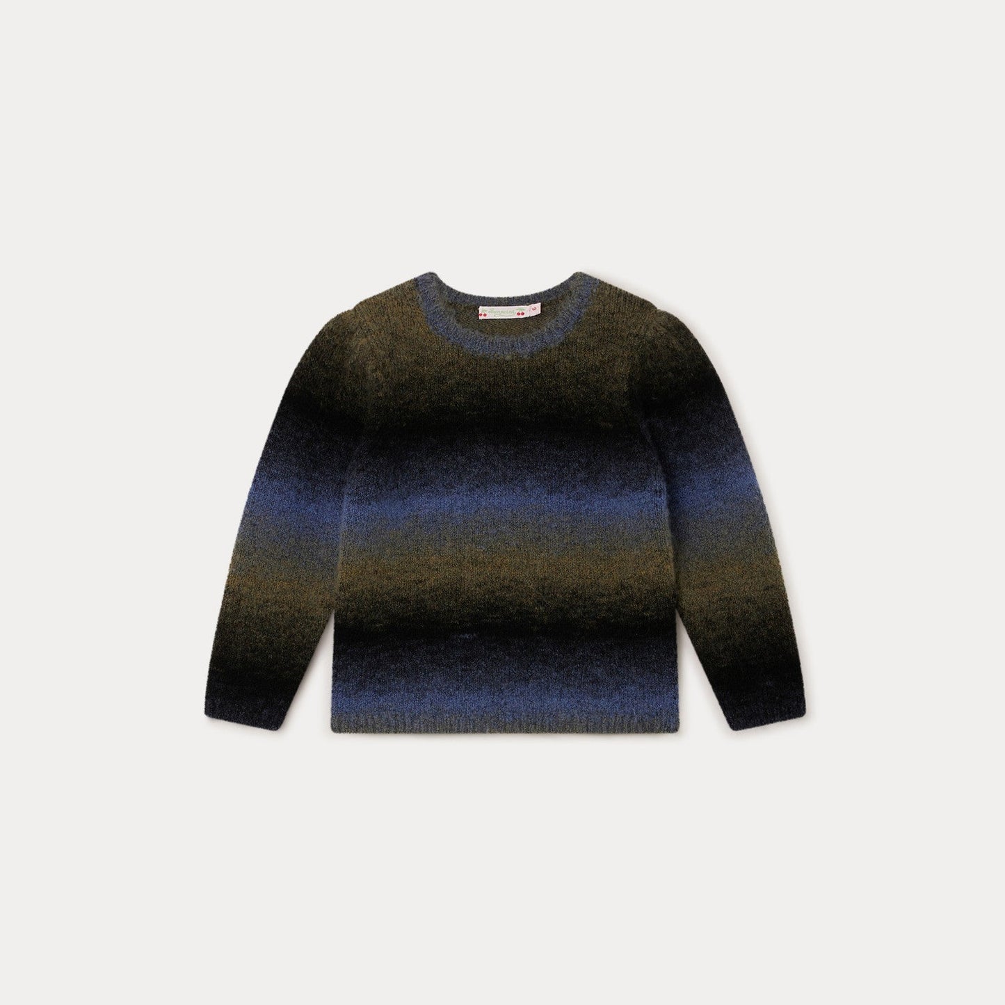 女童深绿色羊毛毛衣