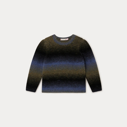 女童深绿色羊毛毛衣