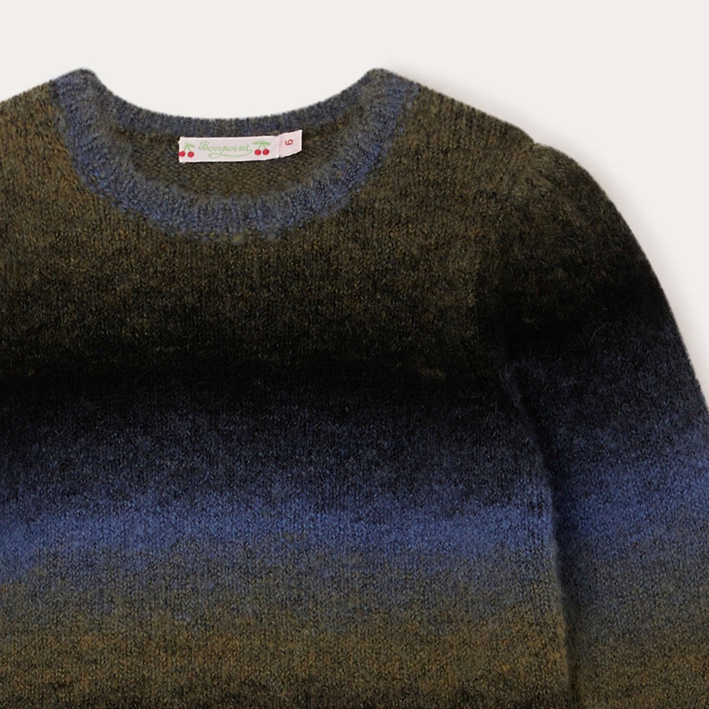 女童深绿色羊毛毛衣