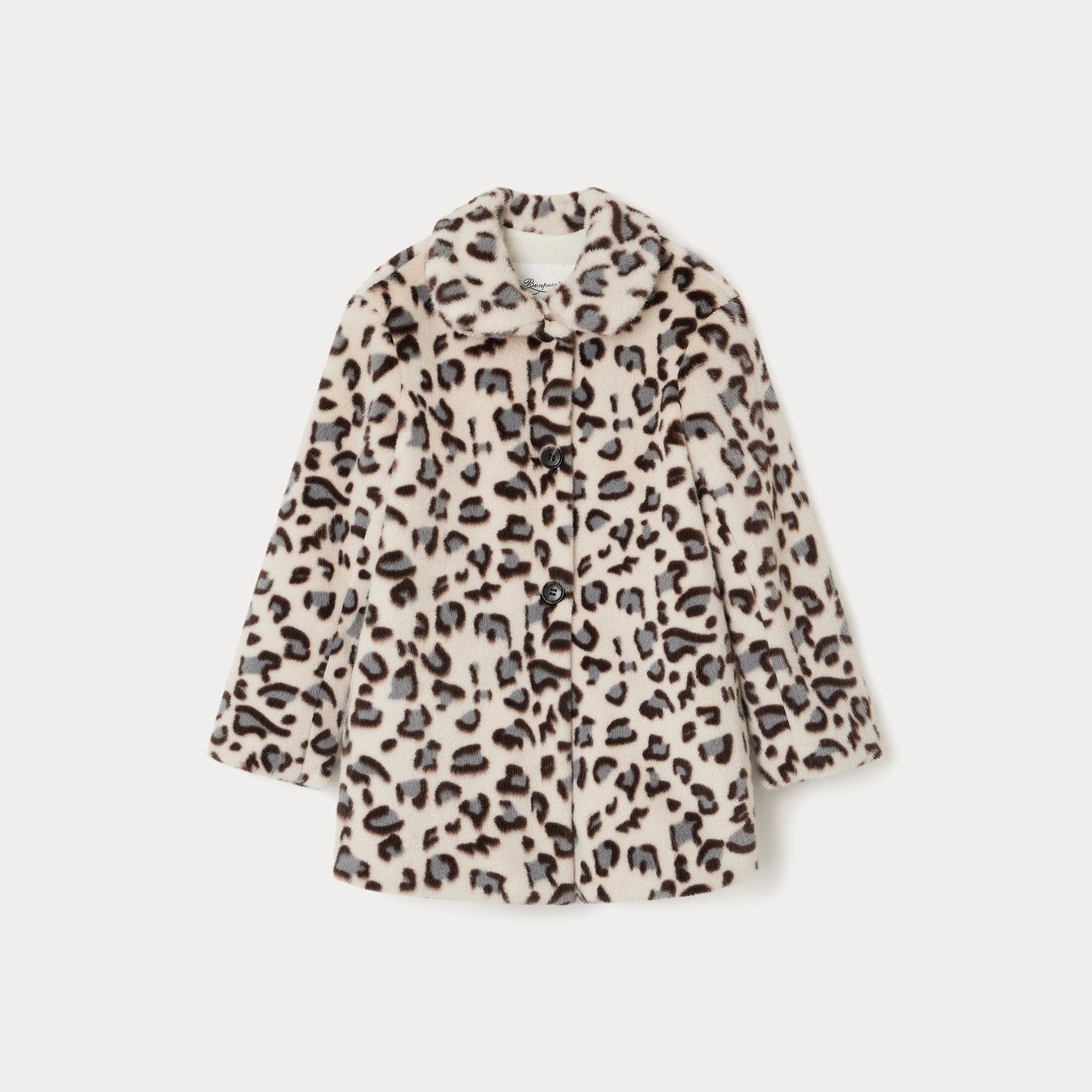 女童豹纹印花外套