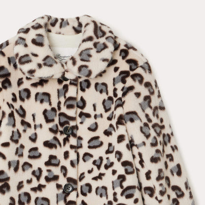 女童豹纹印花外套
