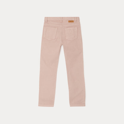 女童粉色灯芯绒长裤