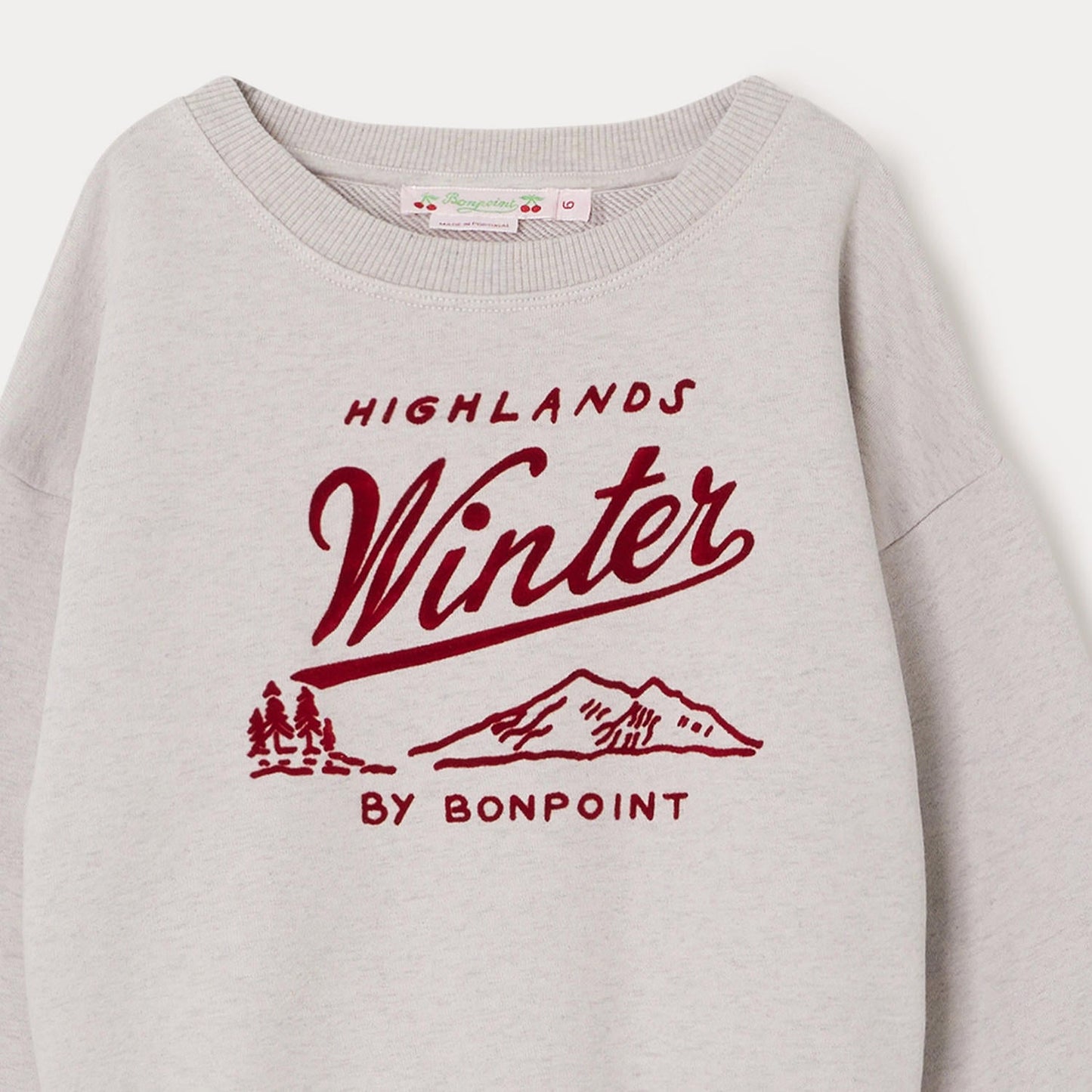 女童灰色印花棉卫衣