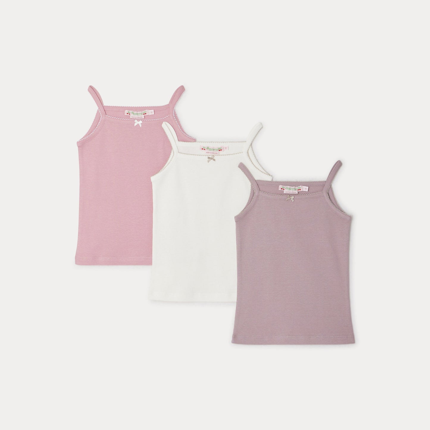 女童彩色棉背心套装(3件)