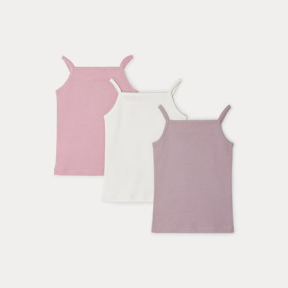 女童彩色棉背心套装(3件)