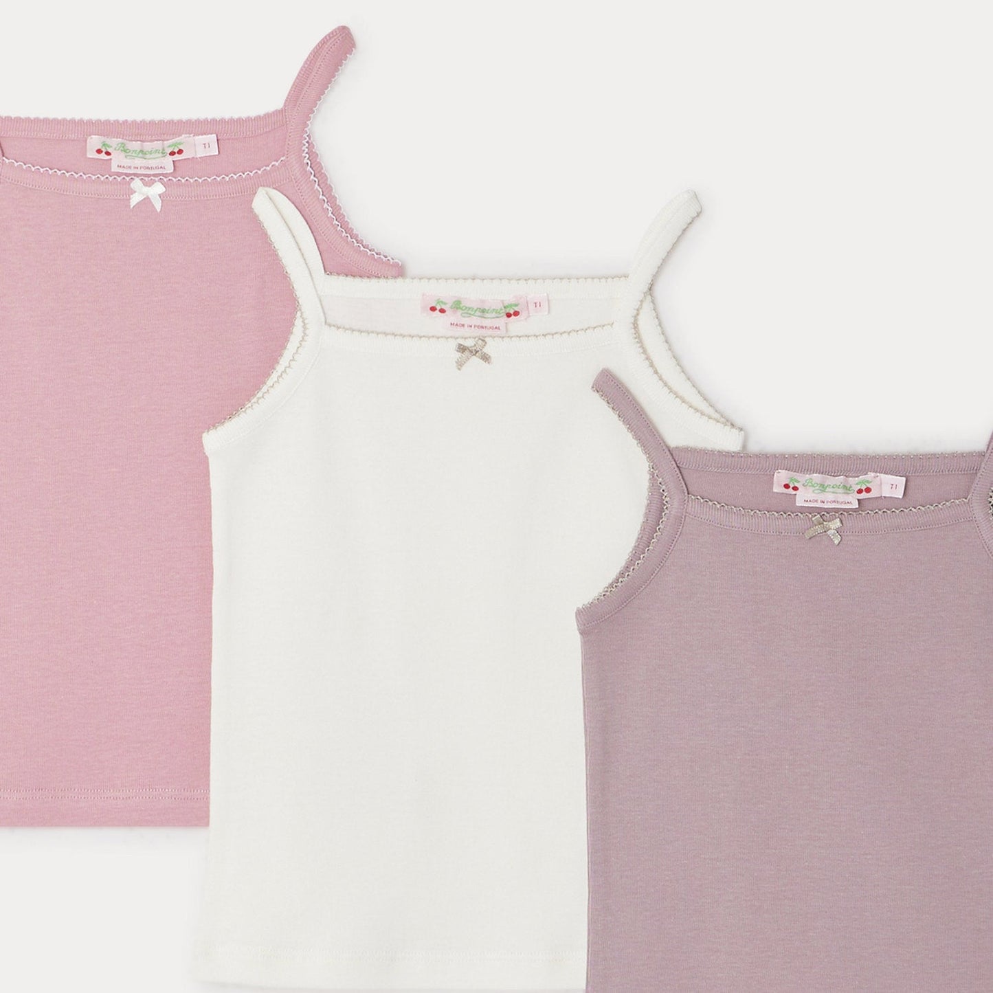 女童彩色棉背心套装(3件)