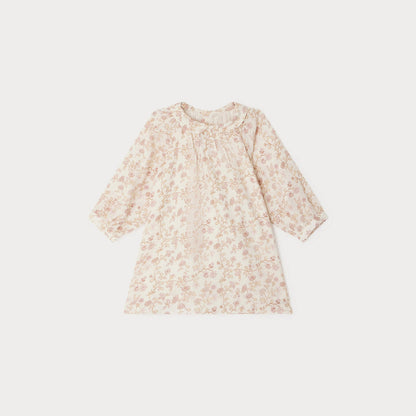 女婴浅粉色碎花连衣裙