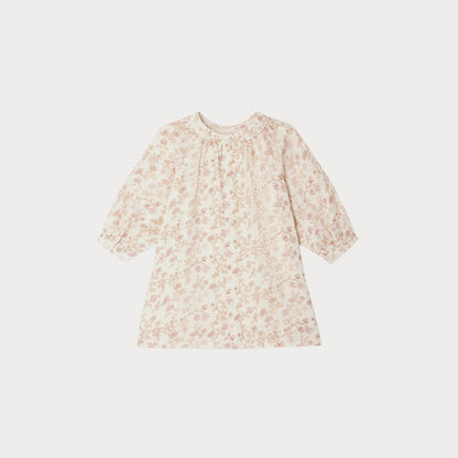 女婴浅粉色碎花连衣裙