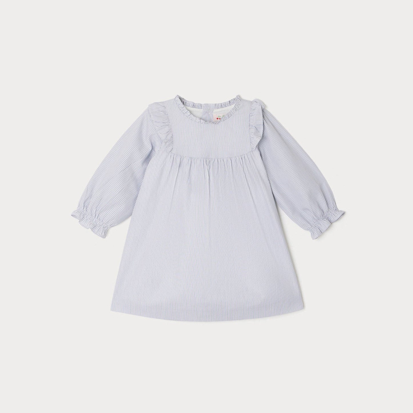 女婴蓝色条纹连衣裙