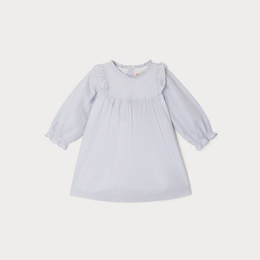 女婴蓝色条纹连衣裙