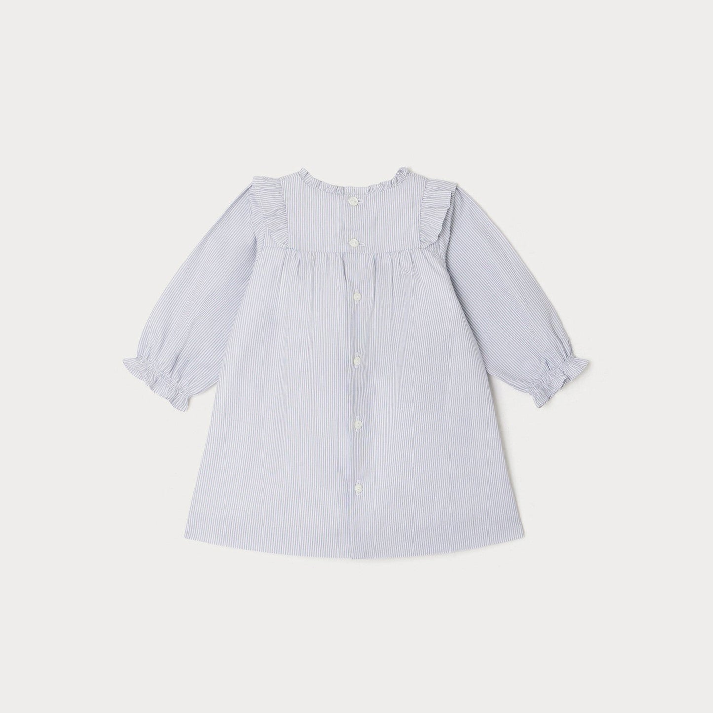 女婴蓝色条纹连衣裙