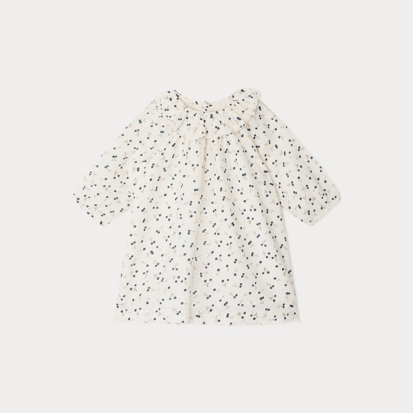 女婴白色Logo棉连衣裙